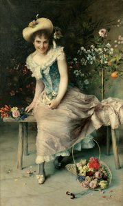 Kráska na zahradní lavičce, 1897