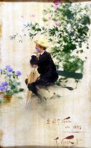 Portrét Giuseppe Verdiho od Vinea Francesco (1845 - 1902). 1885. Muzeum Scala, Milán.