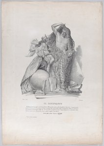 Princ Raimondo di Sangro se vymanil ze sítě světských starostí s ..., ca. 1840-50. od Francesco Wenzel