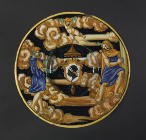 Talíř s pažemi rodiny Pucci, 1532.