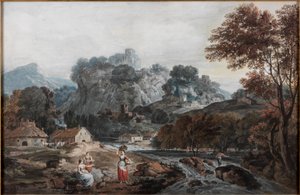 Krajina, asi 1760-1770 (akvarel na papíře)