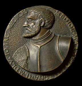 Busta Giana Giacoma de Medici dit il Medeghino (1497-1556), italská medaile Condottiero od Francesca da Sangallo dit il Margotta (1494-1576) Florencie, Národní muzeum Bargello od Francesco da Sangallo