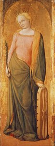 Svatá Kateřina Alexandrijská, 15. století (tempera na panelu) od Francesco de