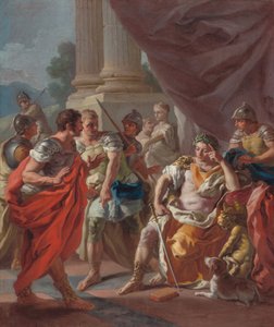Alexander odsuzující falešnou chválu od Francesco de Mura