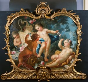 Overdoor s Putti Disporting od Francesco de Mura