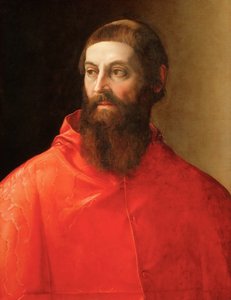 Rodolphe Pius z Carpi (1500-1564) - Portrét kardinála Rodolpha Pia, od Rossi, Francesco, de (1510-1563). Olej na plátně, cca 1545. Rozměry : 71,5x57 cm. Uměleckohistorické muzeum, Vídeň
