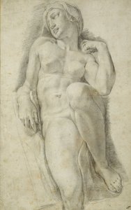 Aurora, po Michelangelo Buonarroti (černá křída na bílém papíře) od Francesco de Rossi Salviati Cecchino