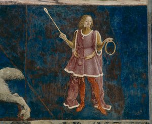 Jeden ze tří dekanů, kteří dohlížejí na měsíc březen, Il Salone dei Mesi, 1470-99 od Francesco del Cossa