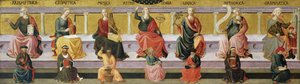 ""sedm svobodných umění"" (aritmetika, geometrie, hudba, astrologie, logika, rétorika a gramatika) Malba Francesca di Stefana Pesellina (1422-1457) cca 1450 Birmingham Museum of Art, Birmingham, Alabama Spojené státy ©DeAgostini/Leemage