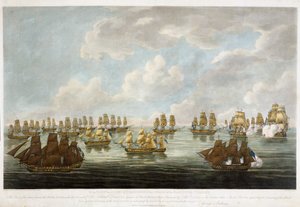 Boj mezi čínskou flotilou a francouzskou eskadrou 15. února 1804 od Francis (after) Sartorius