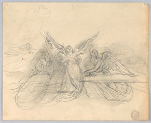Skupina andělů od Francis Augustus Lathrop