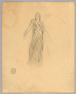 Skica pro centrální postavu ve vzestupu od Francis Augustus Lathrop