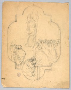 Skica pro okno nebo strop od Francis Augustus Lathrop