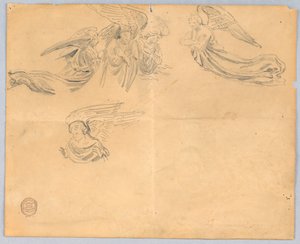 Náčrt andělů od Francis Augustus Lathrop