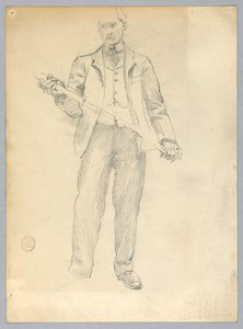 Skica muže od Francis Augustus Lathrop