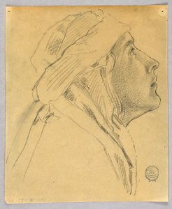 Náčrt ženské hlavy od Francis Augustus Lathrop