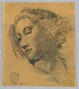 Náčrt ženské hlavy od Francis Augustus Lathrop
