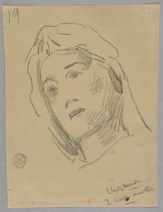 Náčrt ženské hlavy od Francis Augustus Lathrop