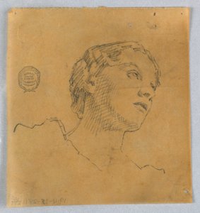 Náčrt ženské hlavy od Francis Augustus Lathrop