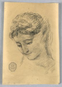 Náčrt ženské hlavy od Francis Augustus Lathrop