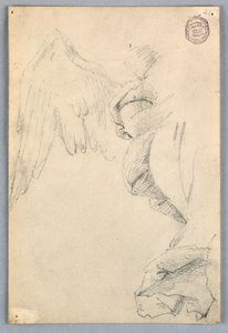 Skica s křídly a závěsy od Francis Augustus Lathrop