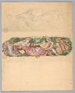 Studie pro nástěnný panel od Francis Augustus Lathrop