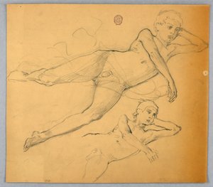 Studie nahé postavy od Francis Augustus Lathrop