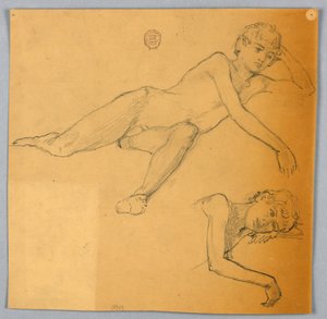 Studie nahé postavy od Francis Augustus Lathrop