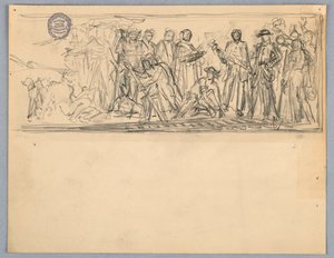 Studie pro nástěnnou malbu nebo panel od Francis Augustus Lathrop