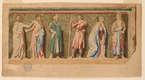 Studie "Altarpiece of Saint-Germer-de-fly", Paříž, Francie od Francis Augustus Lathrop