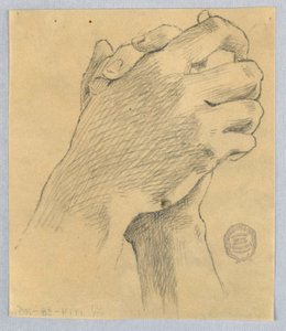 Studie sepjatých rukou od Francis Augustus Lathrop