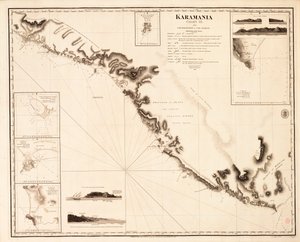 Karamania Mapa III od mysu Karaboornoo po mys Anamour od Francis Beaufort
