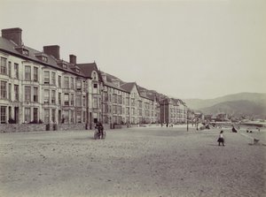 Barmouth. Mořská terasa a Esplanade, 70. léta 19. století. od Francis Bedford