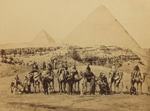 Gîzeh - Odjezd Jeho královské Výsosti prince z Walesu a suity z pyramid od Francis Bedford