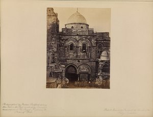 Jeruzalém - průčelí chrámu Božího hrobu od Francis Bedford