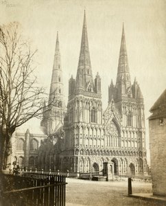 Katedrála Lichfield, Staffordshire, c1860