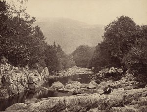 Na řece Llugwy, u hornického mostu, Betws-y-Coed, 1860 (foto) od Francis Bedford