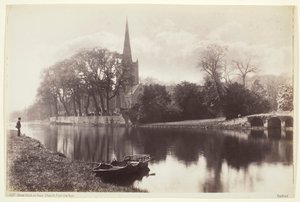 Stratford-on-Avon, Church from the Avon, 186094.