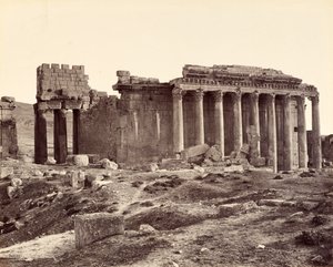 Jupiterův chrám, severovýchodní pohled, Baalbek od Francis Bedford