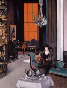 Interiér: The Orange Blind, cca 1928 (olej na plátně)