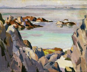 Staffa a Rhum z Iony (olej na plátně) od Francis Campbell Boileau Cadell