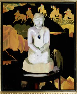 Buddha (černý a zlatý) kolem roku 1929-30 od Francis Campbell Boileau Cadell