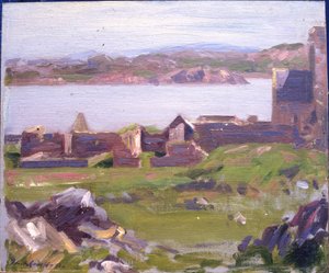Ruins of Iona Abbey (olej na plátně) od Francis Campbell Boileau Cadell