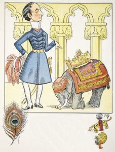 Óda na V, ilustrace z The Struwwelpeter Alphabet, verš od Harolda Begbieho (1871-1929) od Francis Carruthers Gould