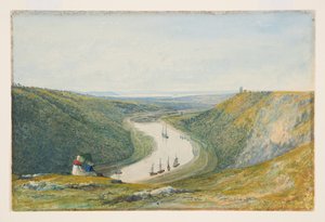 The Avon From Durdham Down, cca 1821 (akvarel a tělová barva na papíře) od Francis Danby