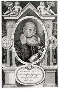 Portrét Matyáše de Lobel (1538-1622) vyrytý umělcem