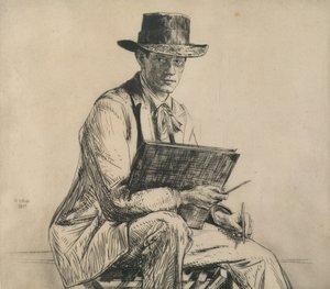 Portrét Henry Rushbury (1889-1968) 1914 (lept)