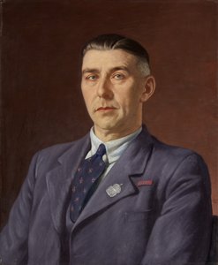 Portrét Percivala Henryho Martina, Post Office, Bristol, cca 1941-45 (olej na plátně) od Francis Dodd