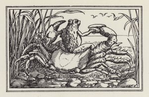 Další kniha veršů pro děti: Krab a žába (litografie) od Francis Donkin Bedford