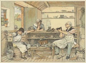 Cobbler (barevná litografie) od Francis Donkin Bedford